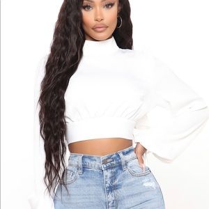 Tinsley Cropped Blouse - Off White